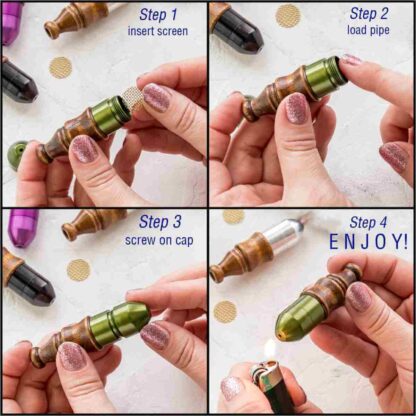 Sneak A Toke with Wood Mouthpiece instructions